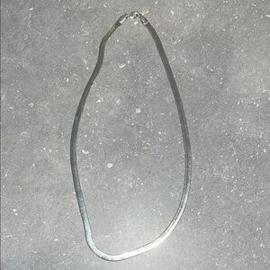 Sterling Silver Herringbone Necklace - Sleek Silver Women's Necklace